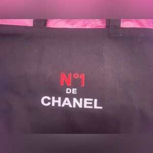 Chanel Black Canvas and Pink Tote Bag (promotional bag from Chanel)